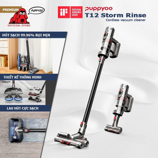 Máy hút bụi lau nhà Puppyoo T12 Storm lực hút cực khoẻ hút bụi cầu thang, giường nệm, lông thú cưng