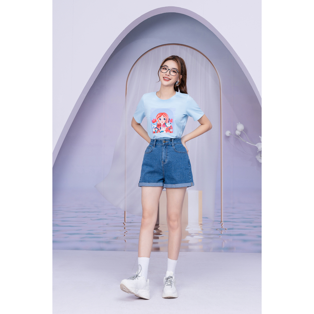 Quần short Jean nữ - Quần đùi nữ Loza QJ602093XD