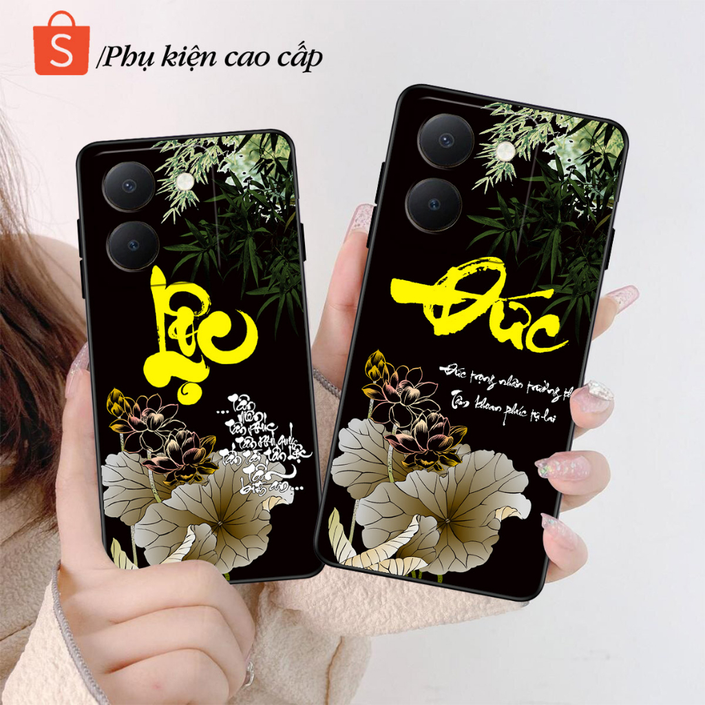 Ốp lưng Vivo Y36 - Y36 5G - Ốp Vivo in hình chữ thư pháp Tâm an, Phúc, Đức mới nhất
