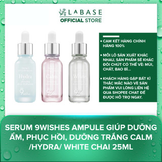 Serum 9wishes Ampule giúp dưỡng ẩm, phục hồi, dưỡng trắng Calm /Hydra/ White chai 25ml