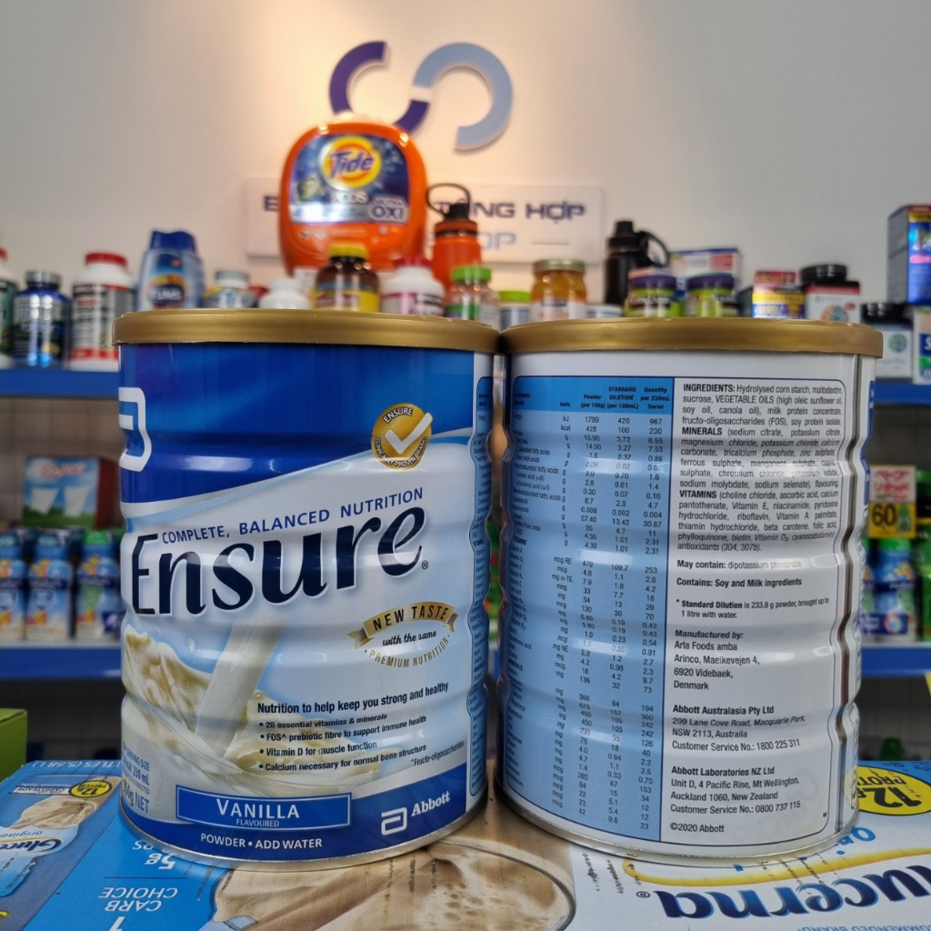 Sữa bột ensure ÚC hương vanilla hộp 850g