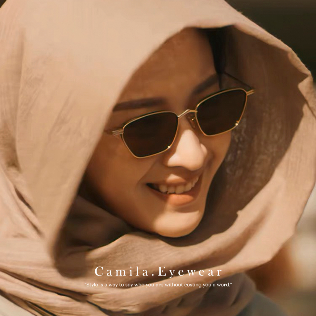 Kính mát nam nữ CAMILA thời trang mắt đa giác cá tính C3578