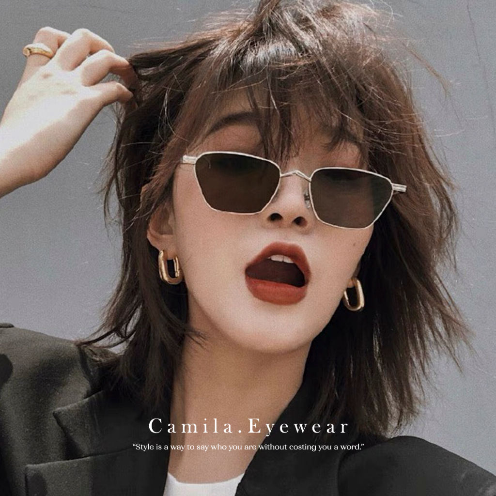 Kính mát nam nữ CAMILA thời trang mắt đa giác cá tính C3578