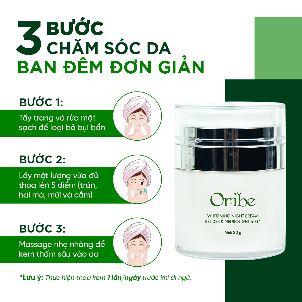 Bộ Đôi Sản Phẩm Dưỡng Trắng Da Ngày Và Đêm Oribe - Giúp Dưỡng Ẩm, Trắng Da, Chống Lão Hóa, Mờ Nám