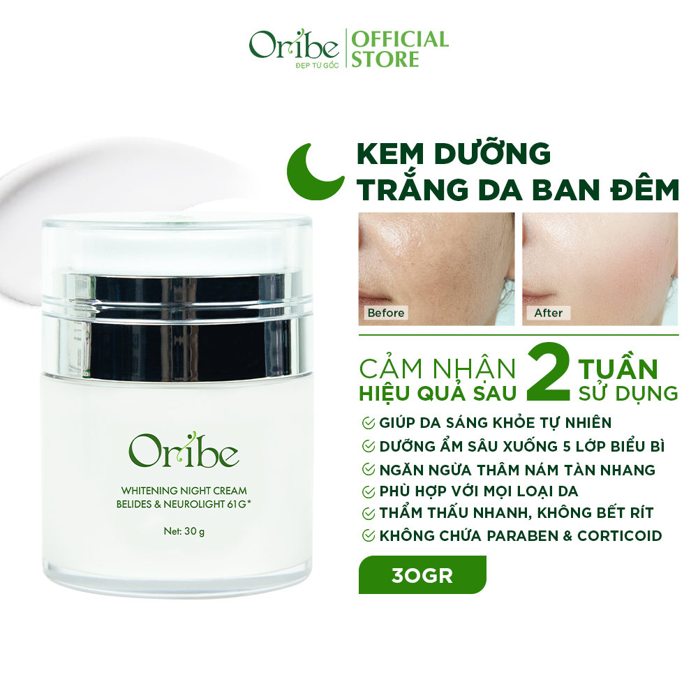 Bộ Đôi Sản Phẩm Dưỡng Trắng Da Ngày Và Đêm Oribe - Giúp Dưỡng Ẩm, Trắng Da, Chống Lão Hóa, Mờ Nám
