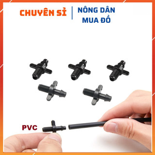 Giá sỉ Bịch 100 Khởi Thủy 6mm 1 Đầu Ren 1 Đầu Gài Dùng Cho Hệ Thống Tưới Cây