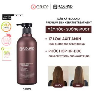 [ Phục Hồi Tóc]  Dầu Xả Nuôi Dưỡng Tóc Chắc Khỏe, Bóng Mượt FLOLAND PREMIUM SILK KERATIN TREATMENT