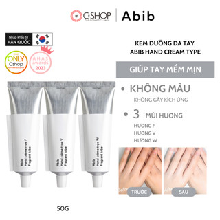 Kem dưỡng da tay Hàn Quốc chính hãng  Abib mềm mịn, trắng sáng, nội địa cao cấp 50ml 3 Loại F/W/V