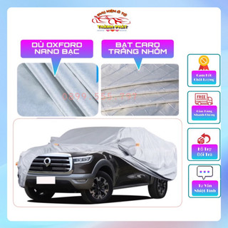 Bạt trùm phủ xe bán tải vải dù cao cấp - Áo trùm xe bán tải 3 lớp tráng nhôm chống xước, chống nắng nóng, chống cháy