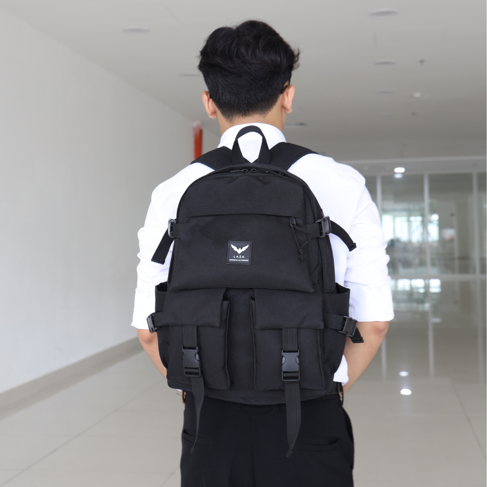 Balo nam nữ thời trang Hàn quốc chống thấm nước cao cấp LAZA Rosy Backpack 496 Chính hãng phân phối thiết kế unisex