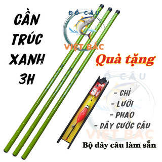 Cần câu tay trúc xanh độ cứng 3h chất liệu chuẩn carbon chuyên câu đơn câu đài