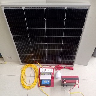 Pin Năng Lượng Mặt Trời 100w kèm máy phát điện 220v ráp sẵn