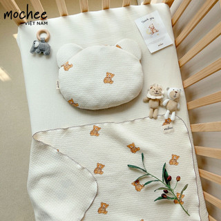 Chăn Lụa Cotton Mochee Mềm Thoáng Khí Cho Bé