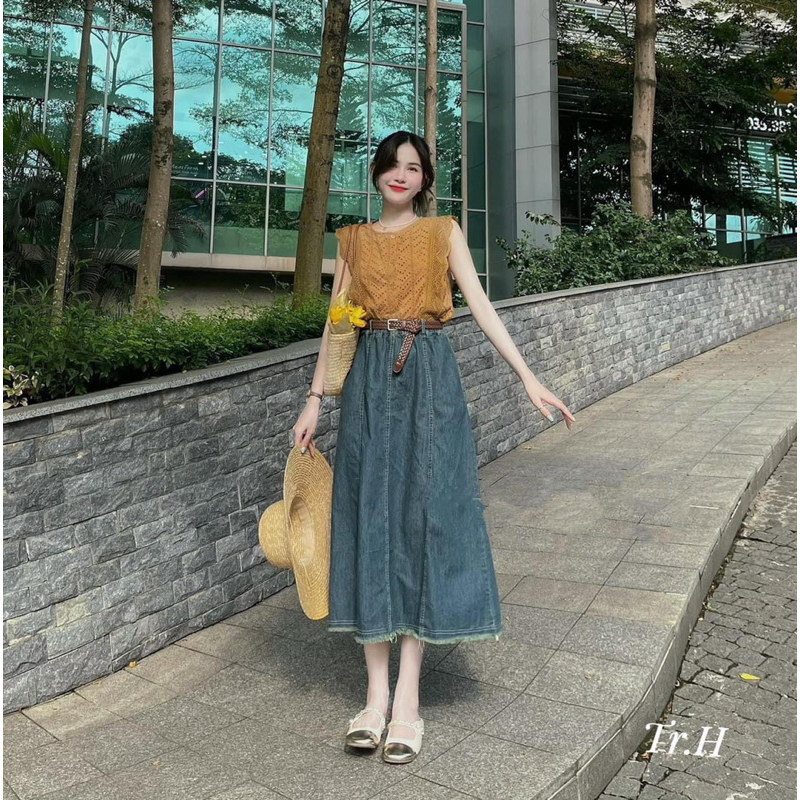 Áo sơ mi ren tay hến