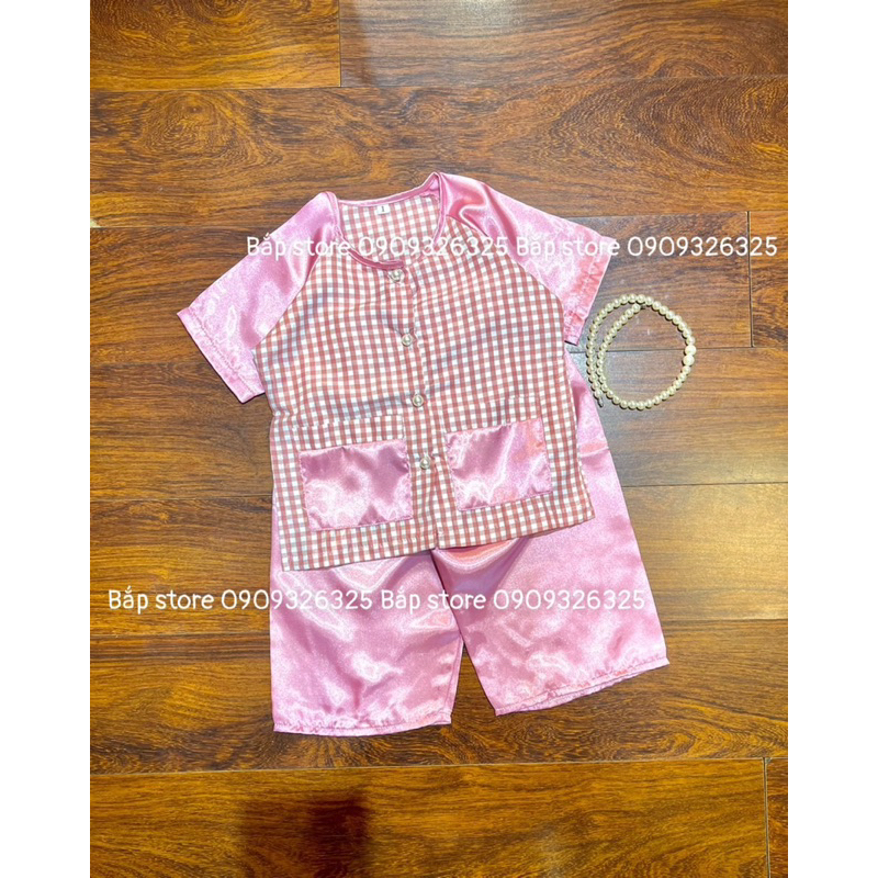 Bộ bà ba lụa bé trai bé gái KHÔNG kèm khăn