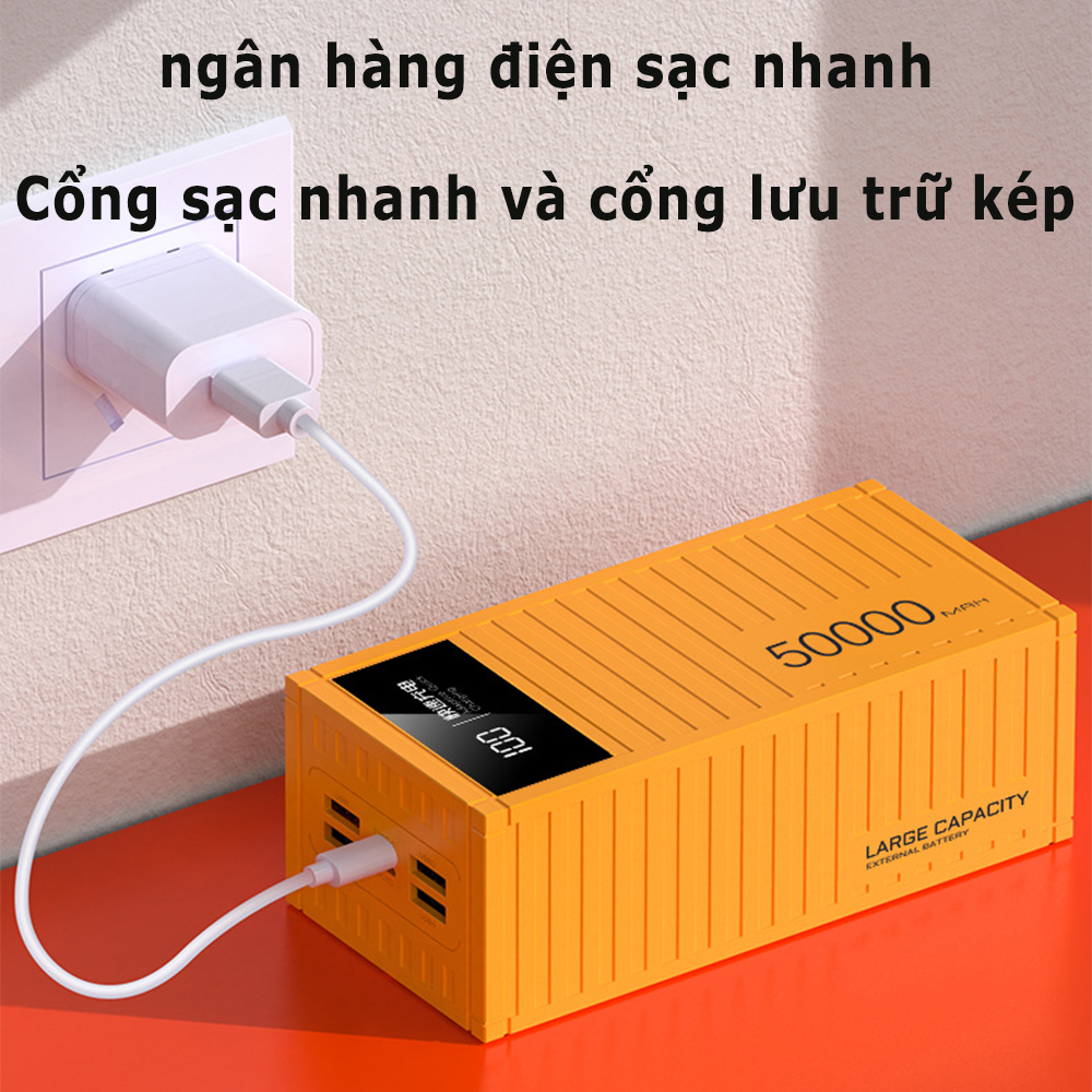 Sạc dự phòng 20000/30000/40000mah Hộp Đựng Màn Hình LED Hiển Thị Mức Công Pin Sạc Dự Phòng Nhanh Dung Lượng Lớn