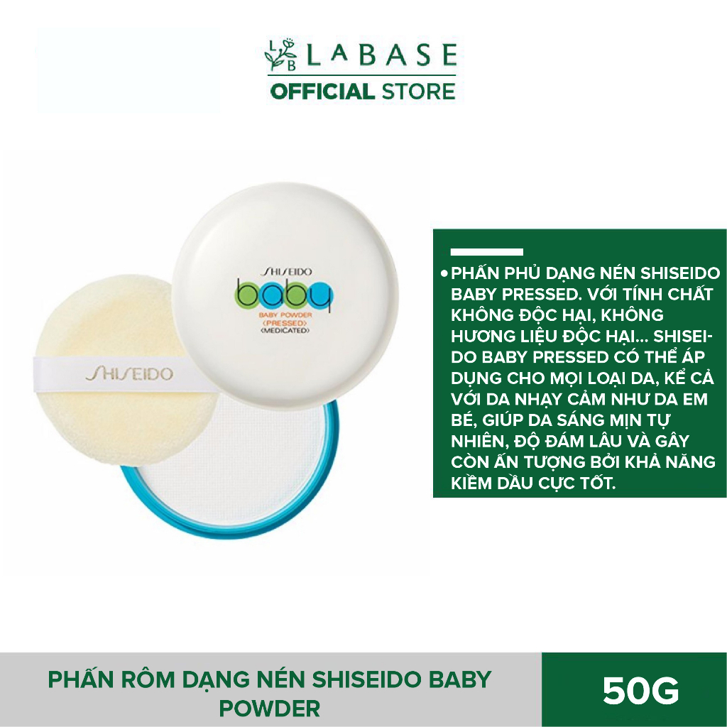 Phấn rôm dạng nén Shiseido Baby Powder 50g