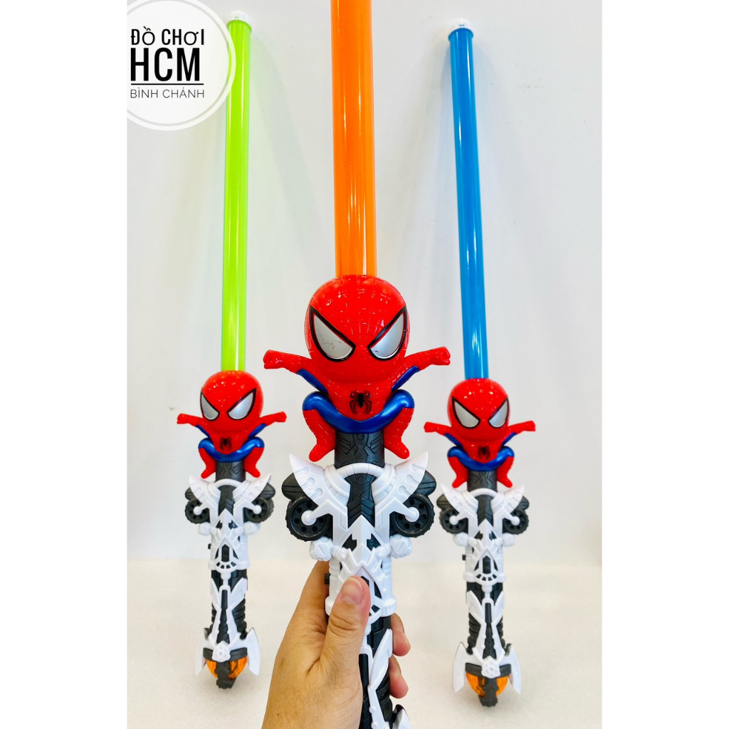 Đồ chơi trẻ em thanh kiếm lazer siêu anh hùng Marvel người nhện Spider man, Captain American