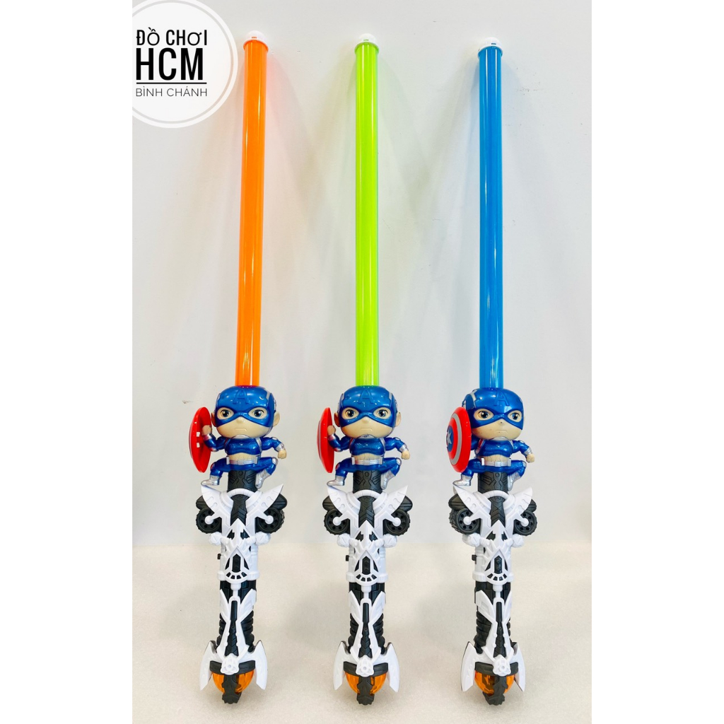 Đồ chơi trẻ em thanh kiếm lazer siêu anh hùng Marvel người nhện Spider man, Captain American