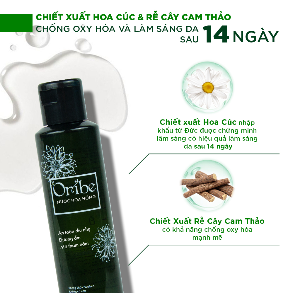 Combo Nước Hoa Hồng và Sữa Rửa Mặt Dưỡng Ẩm Sạch Sâu Oribe