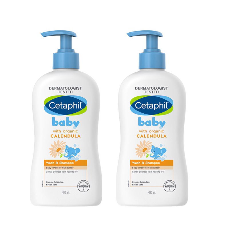 Sữa tắm gội Cetaphil dịu nhẹ cho bé Baby Wash & Shampoo Calendula Úc 400ml