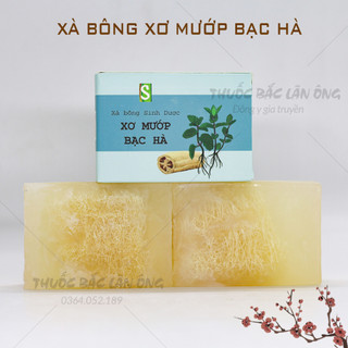 Xà bông sinh dược xơ mướp bạc hà làm sạch dưỡng mịn da - Lãn Ông