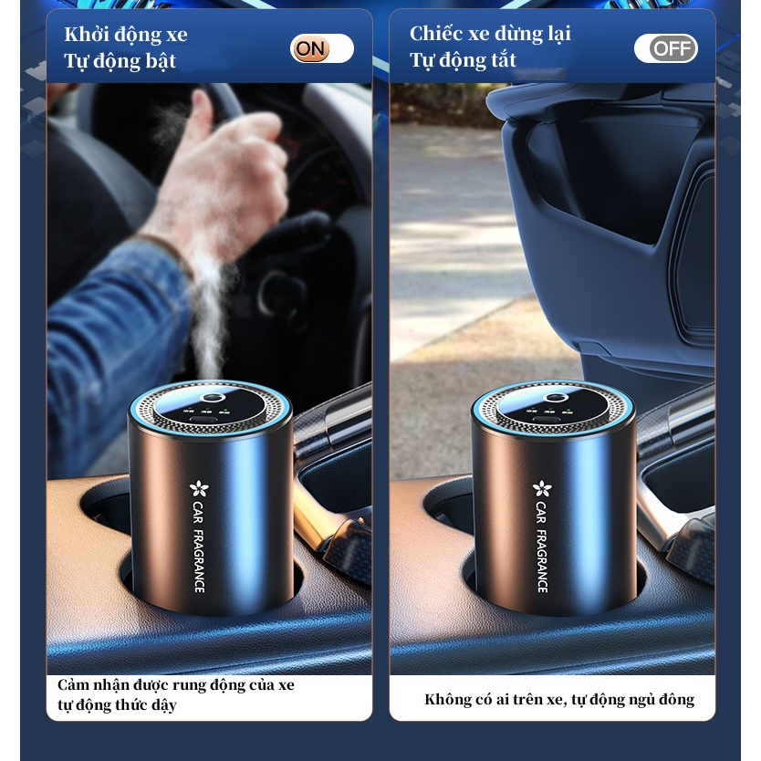 WORCA Máy Khuếch Tán Ô Tô, Khử Mùi Hôi Xe Hơi, Nhà Vệ Sinh,Máy phun sương tạo ẩm, xông tinh dầu mini dùng cho xe hơi