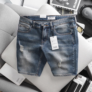 Short Jean Nam cao cấp rách thời trang - co giãn