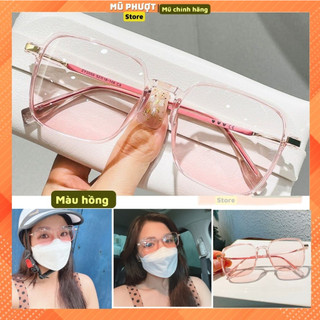 Kính thời trang gọng kim loại phong cách nhiều màu sắc, Tặng kèm bao da đựng kính