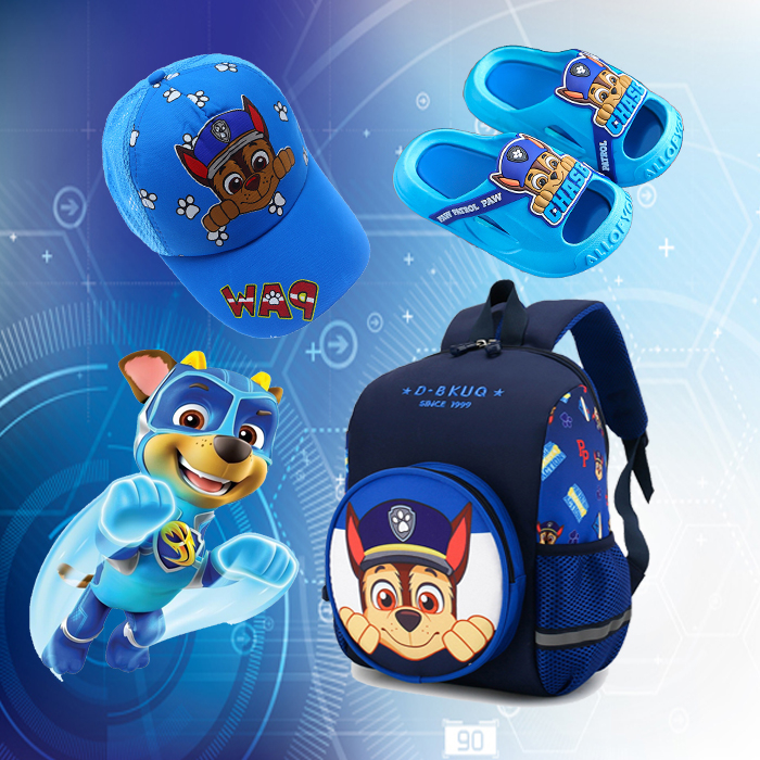 Dành cho bé đam mê chú Chó Cảnh Sát Chase Balo, Nón, Dép Đội Chó Cứu Hộ Paw Patrol