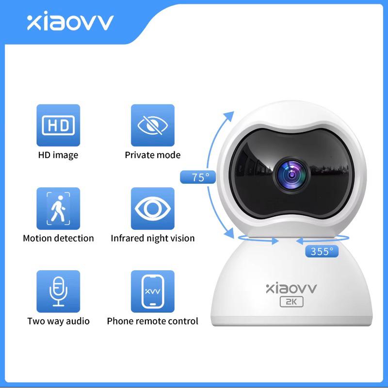 ( Camera 2K ) Camera XiaoVV Q2 2K HD PTZ ZOOM 10X giám sát thông minh gia đình