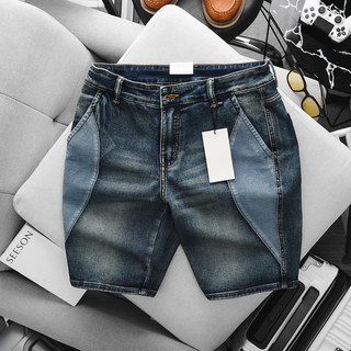 Quần short jean nam cao cấp chất bò co giãn vận động thoải mái