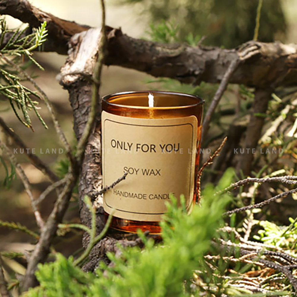 Nến thơm Only For You nắp gỗ mini 50G sáp đậu nành handmade decor trang trí phòng đốt không khói - làm quà tặng NT33
