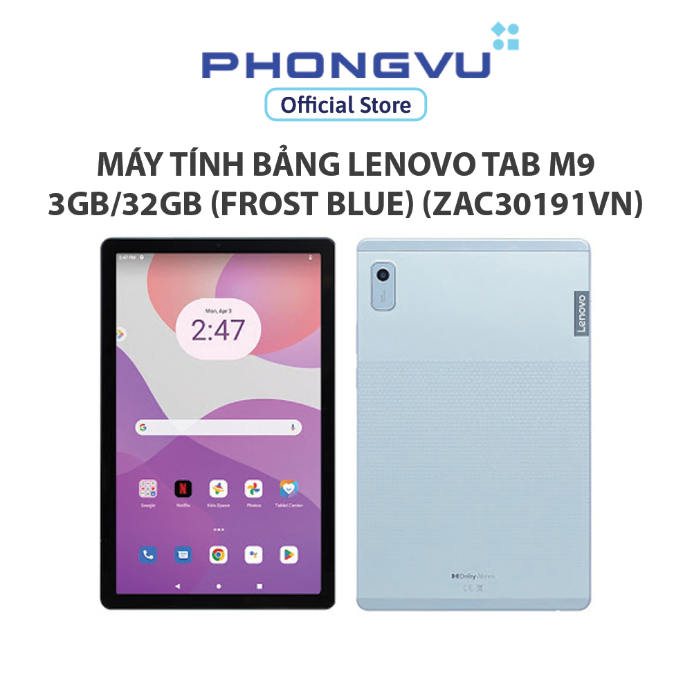 Máy tính bảng Lenovo Tab M9 3GB/32GB (Frost Blue) (ZAC30191VN) - Bảo hành 24 tháng | BigBuy360 - bigbuy360.vn