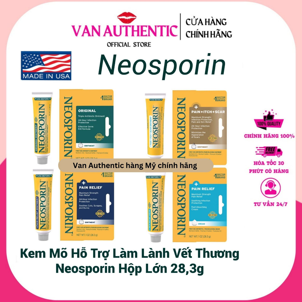 Kem mỡ hỗ trợ làm lành da - Neosporin Original Ointment 14.2g