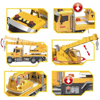 Đồ chơi, Xe công trình TOYSTART - Đồ chơi xe mô hình cẩu móc vàng cỡ lớn, quà tặng sinh nhật