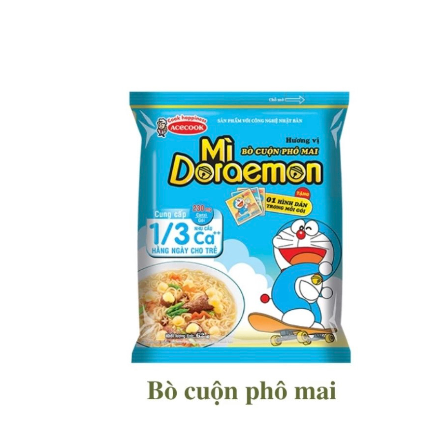 Mì Doraemon bò cuộn phô mai