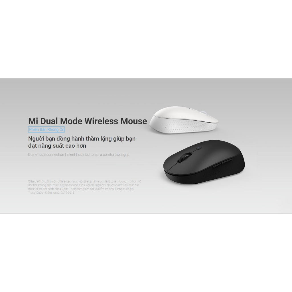 Chuột Không dây Yên lặng Xiaomi Mi Dual Mode Wireless Mouse Slient - Chính hãng Digiworld