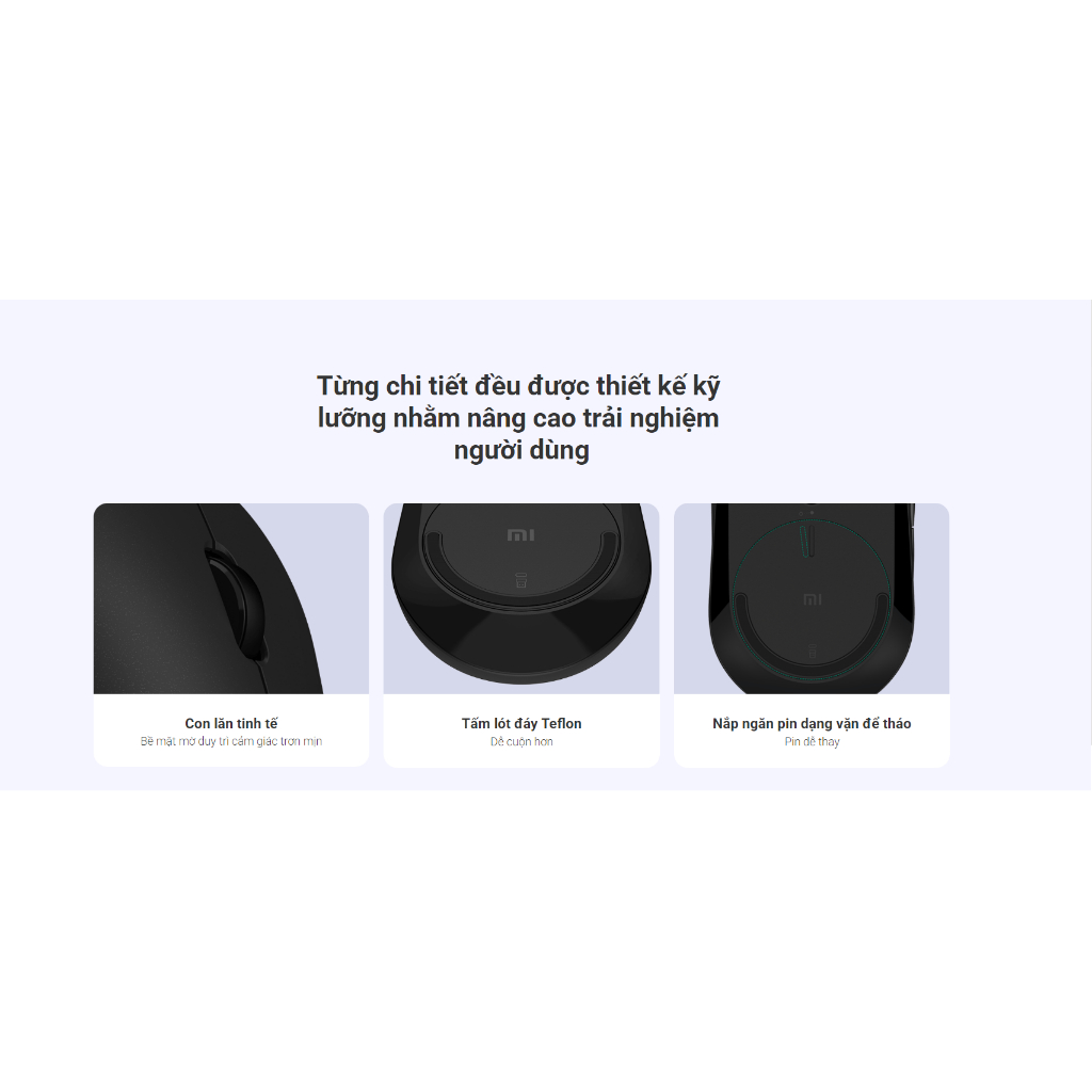 Chuột Không dây Yên lặng Xiaomi Mi Dual Mode Wireless Mouse Slient - Chính hãng Digiworld