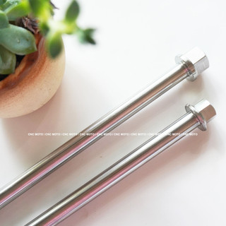 Cặp cốt bánh xe nguyên khối inox 304 CNC MOTO cho các dòng xe