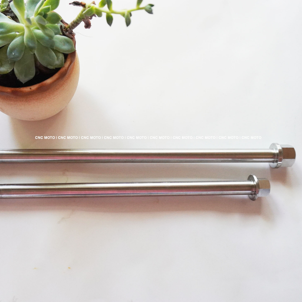 Cặp cốt bánh xe nguyên khối inox 304 CNC MOTO cho các dòng xe