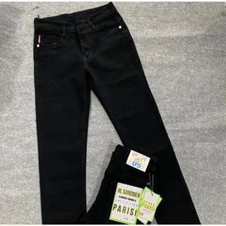 quần jean nam dài đen trơn rách gối cơ bản,form chuẩn tôn dáng chất co giãn giá tốt