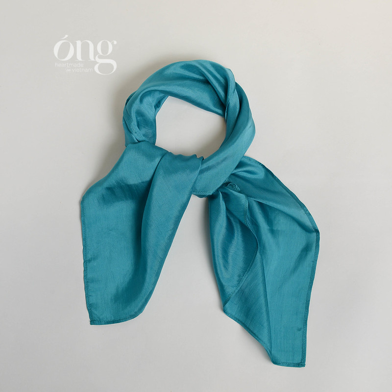 Khăn lụa vuông 100% lụa tơ tằm tự nhiên màu Hồng - Óng Silk