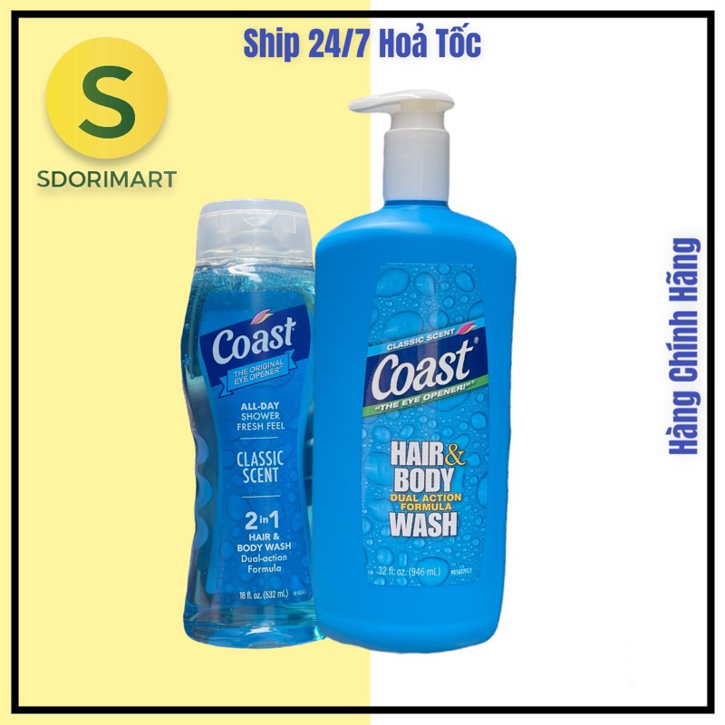 Sữa Tắm Gội Dành Cho Nam Coast Classic Scent Hair & Body Wash