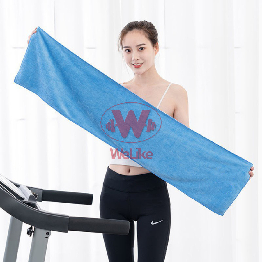 Khăn tập gym Welike - Khăn lau mồ hôi tập gym yoga thể dục thể thao cao cấp chất liệu cotton êm mềm không xù 110x25cm