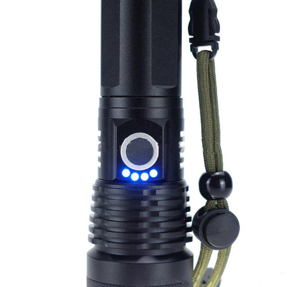 Đèn pin siêu sáng KAW P70 pin 26650 chip XHP70 cao cấp có zoom xa gần, chiêu xa 200m