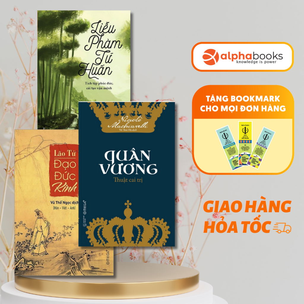 Sách (Combo/Lẻ) - Quân Vương Thuật Cai Trị + Liễu Phàm Tứ Huấn + Lão Tử Đạo Đức Kinh (Omega Plus)