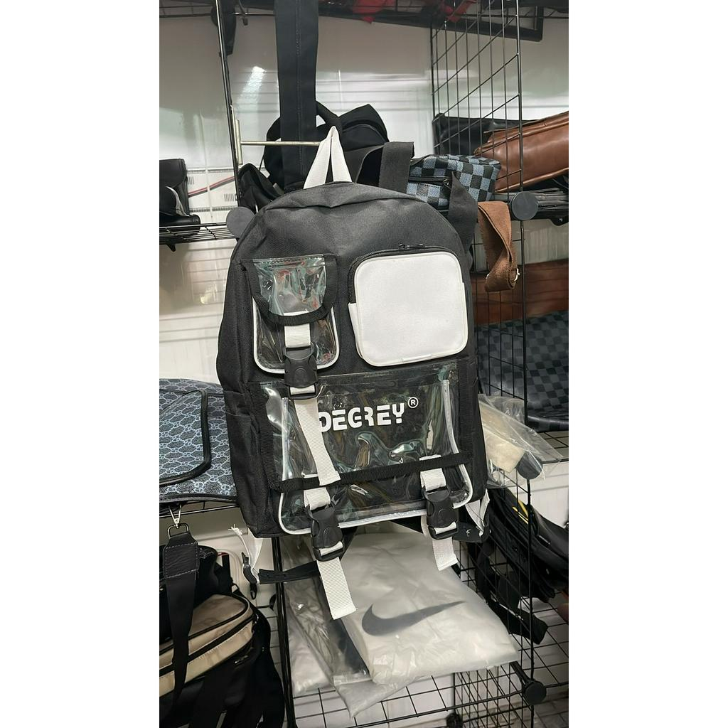 Balo Nam Nữ Nắp Gập Lục Giác Màu Trơn Thời Trang Ulzzang Hot Hit BL-0007 vuatui.store