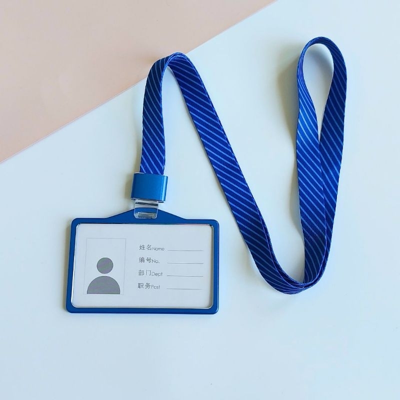 Thẻ đeo nhân viên, bao đựng thẻ tên chất liệu hợp kim nhôm phong cách Hàn Quốc sang trọng lịch sự, kích thước thẻ ngang