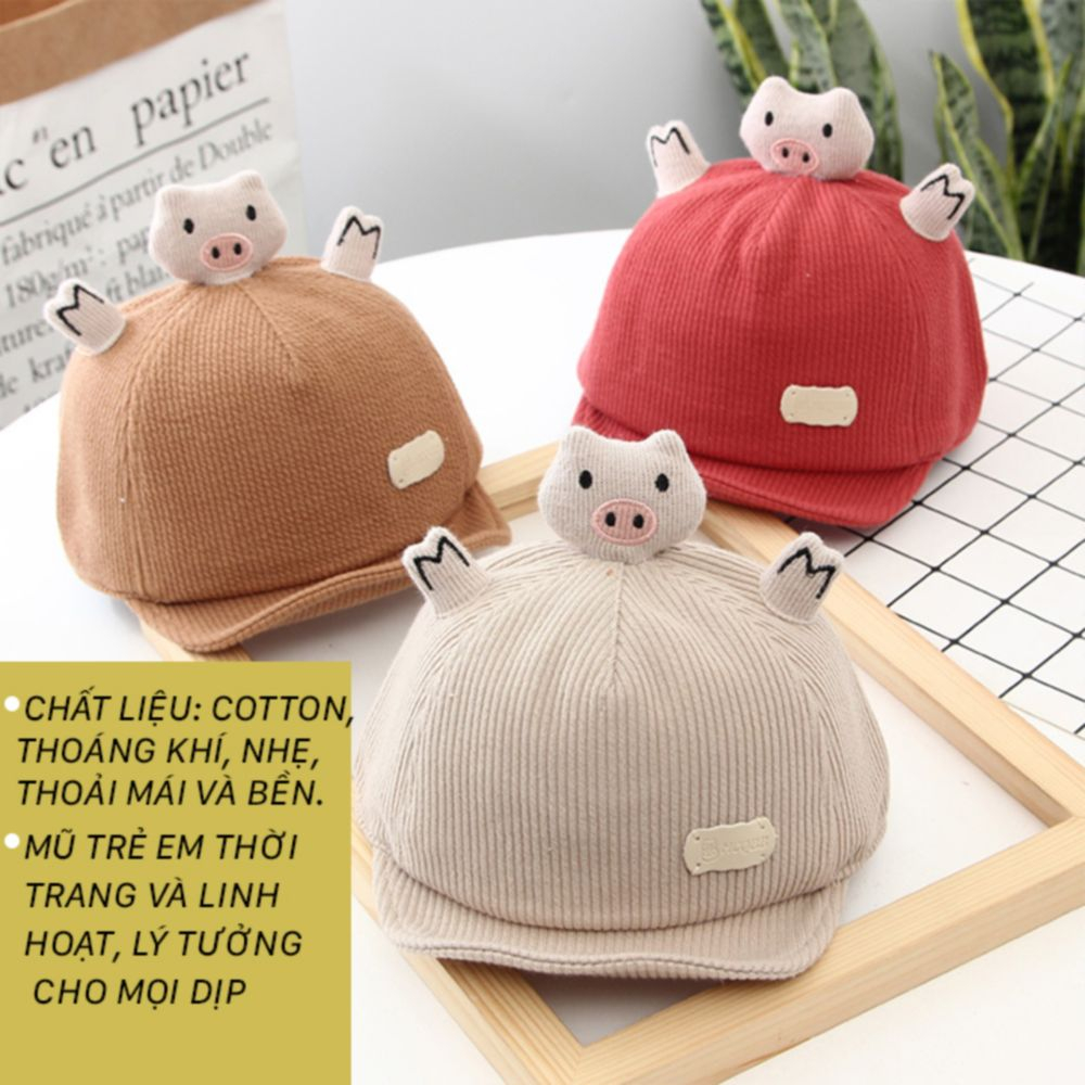 Mũ cho bé trai, bé gái hình Hươu, Heo, Gấu đáng yêu, ngộ nghĩnh